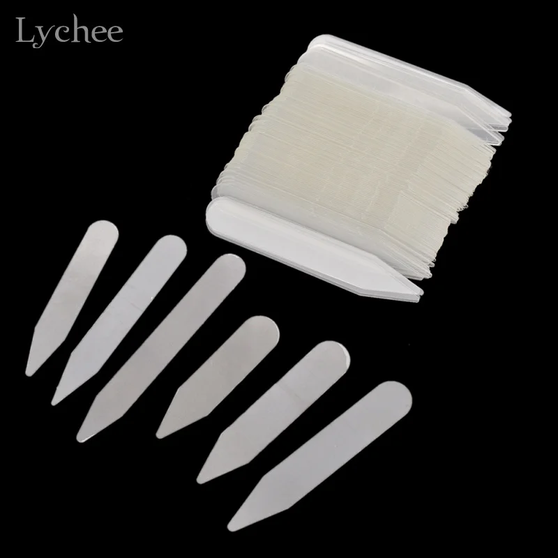 Lychee 200pcs/lot Plastic Shirt Collar Stays Stiffeners For Mens Dress