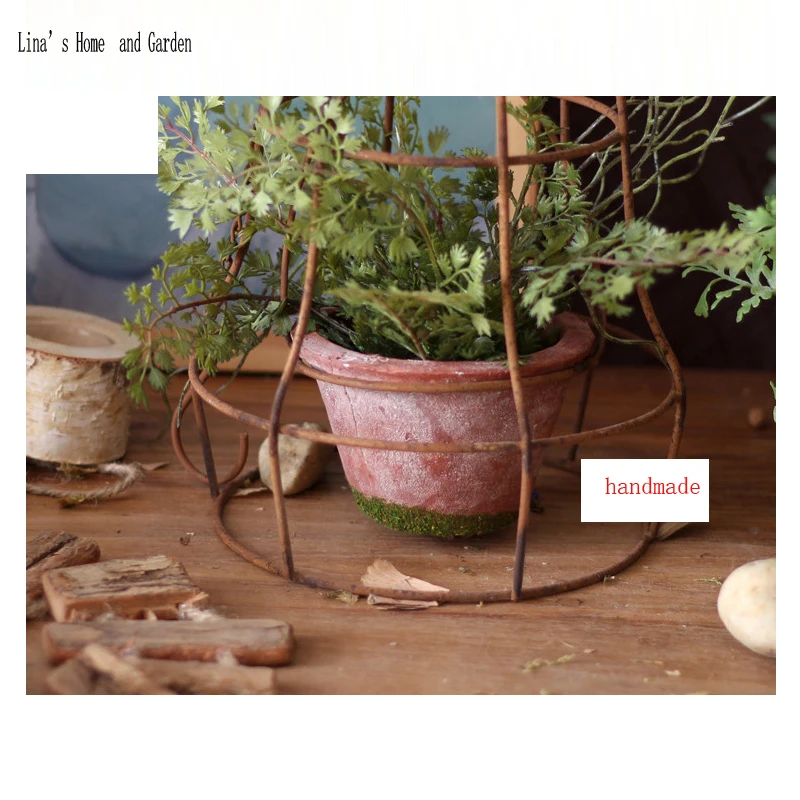 ceiling hanging vintage rustic chic garden pot (4)