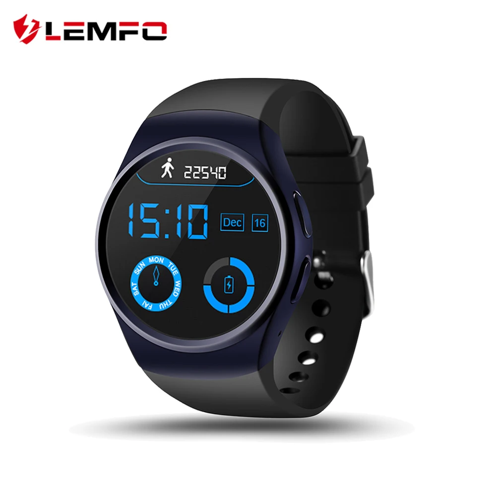 

LEMFO LF18 Bluetooth MTK2502C Smartwatch 1.3''IPS Round Screen Support Heart Rate Reloj inteligente For IOS Android PK KW18