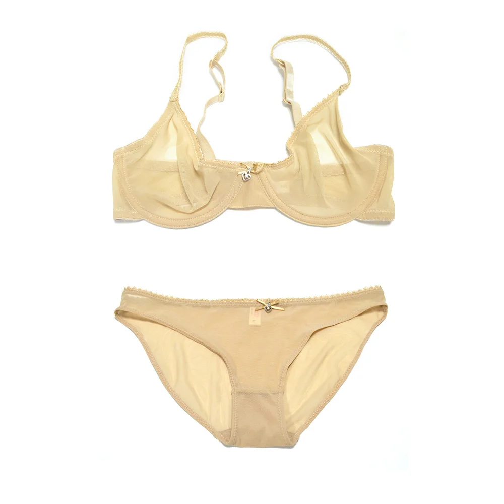 Hot Women ultra thin bra panty Sales Separated set M L XL XXL XXXL sexy gauze transparent invisible B C D E F 75 80 85 90 95 100
