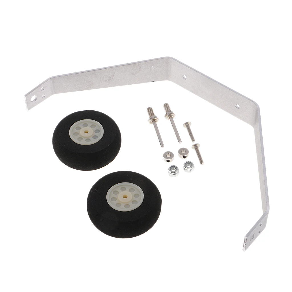 2mm Aluminum Landing Gear Kit w/ Wheels for 25-40 Class Electric RC Airplane