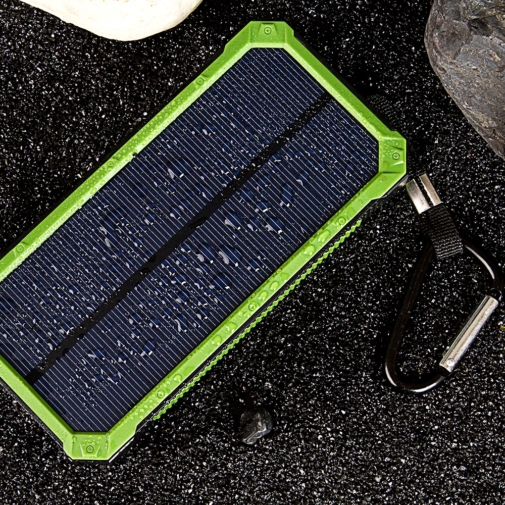 Портативное солнечное зарядное устройство 10000mAh на открытом воздухе аварийная внешняя батарея для мобильных телефонов, планшетов