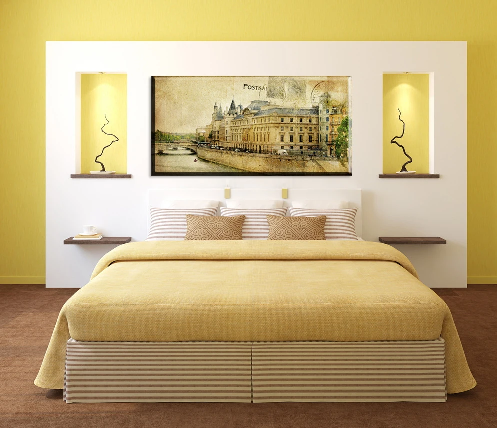 Vintage style River La seine 12x24 20x39 Picture Prints canvas art ... Vintage style River La seine 12x24 20x39 Picture Prints canvas art ...