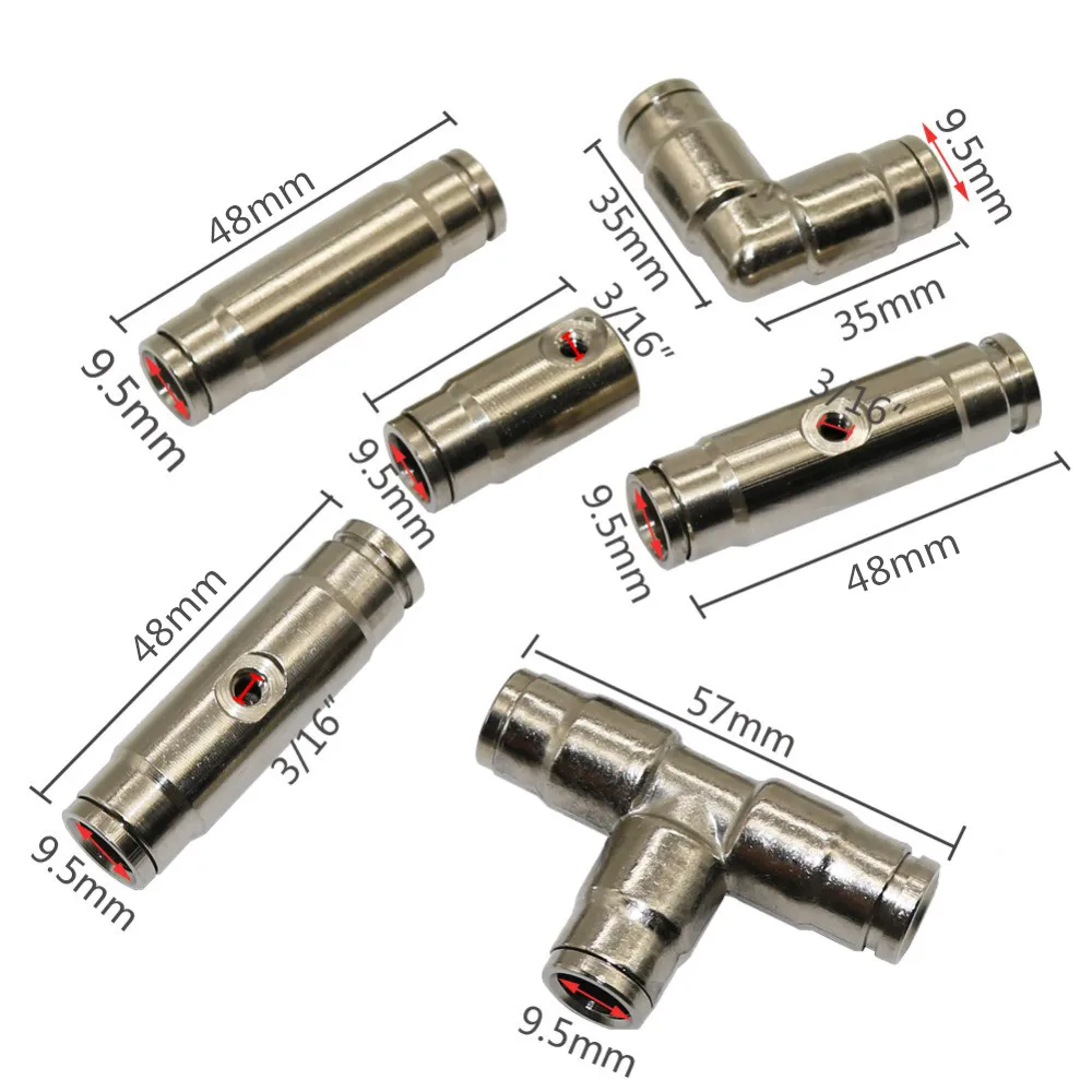 3/8" Quick Connecting coupling for mist cooling system 3/16" Thread Misting Nozzles TConnector(20pcs