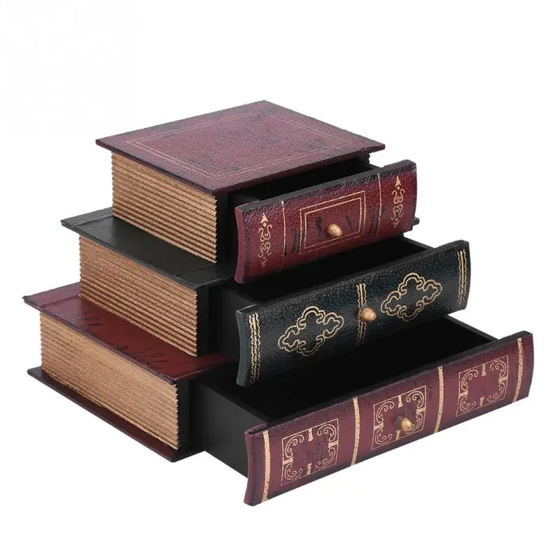 

Fashionable Book Shape Jewelry Gift Storage Chest Box Case Organizer Drawer Jewellery Earrings Bracelets Necklace Brooches Cases