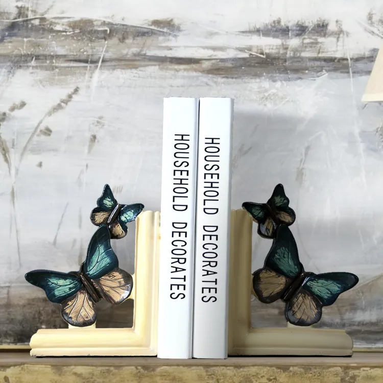 1 пара/лот в американском стиле из смолы синяя бабочка для книг для офиса и украшения дома