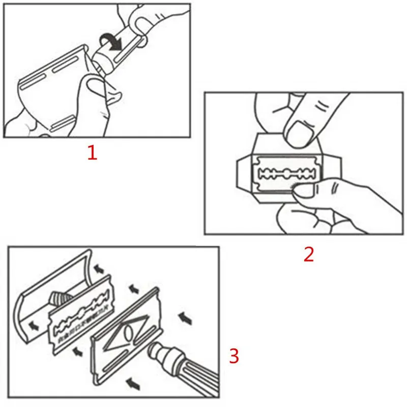 Высокое качество, Мужская Ручная бритва, Классическая, старомодная, двусторонняя, ручная бритва, металлические инструменты для бритья, для дома