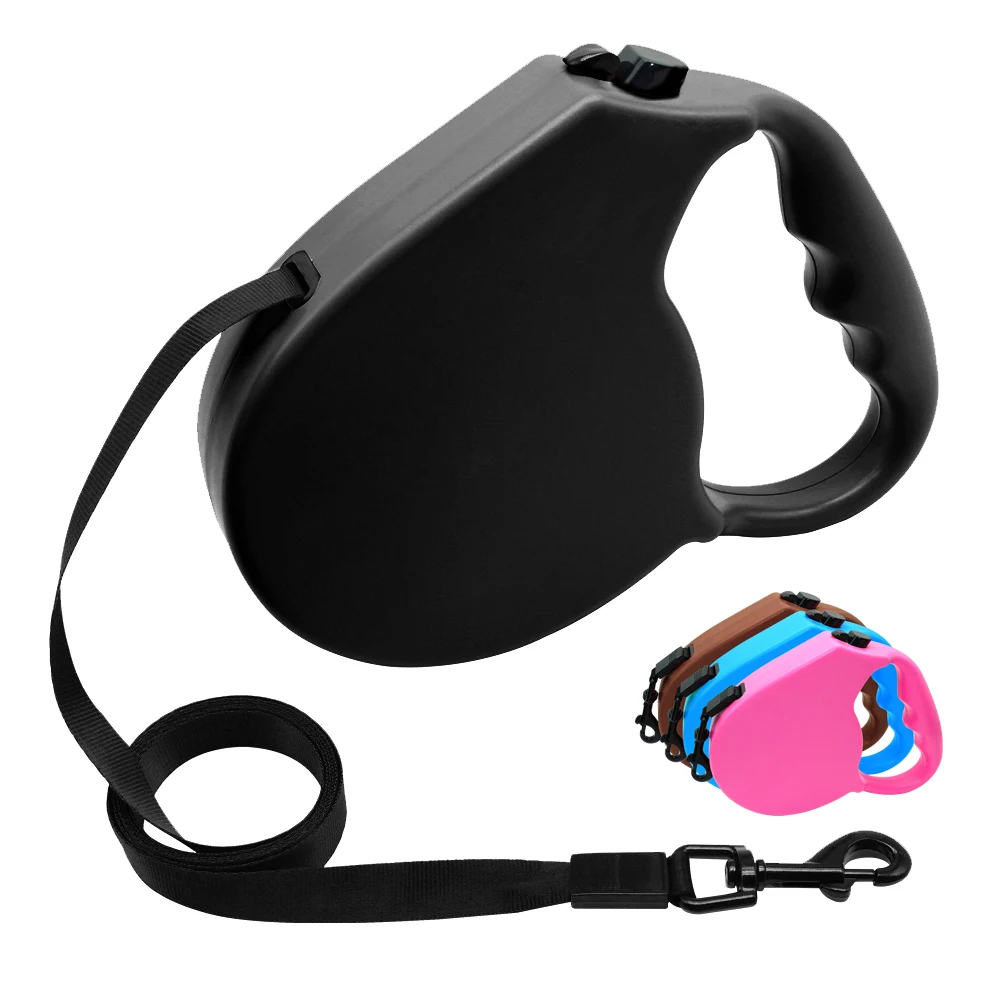 

Automatic Retractable Dog Cat Leash 5m Nylon Dog Leash Pet Walking Leads 16ft Nylon Tape Belt For Small Medium Dogs Running