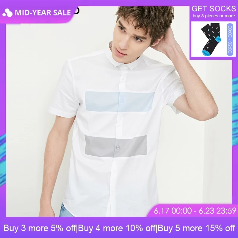 

SELECTED Men's Summer Striped Short-sleeved Shirt S|418204503