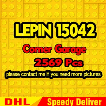 

LP 15042 Corner Garages Set 10264 Assemblage 2569Pcs Building Series Buidling Blocks Bricks Kids Toys Collectable Gifts