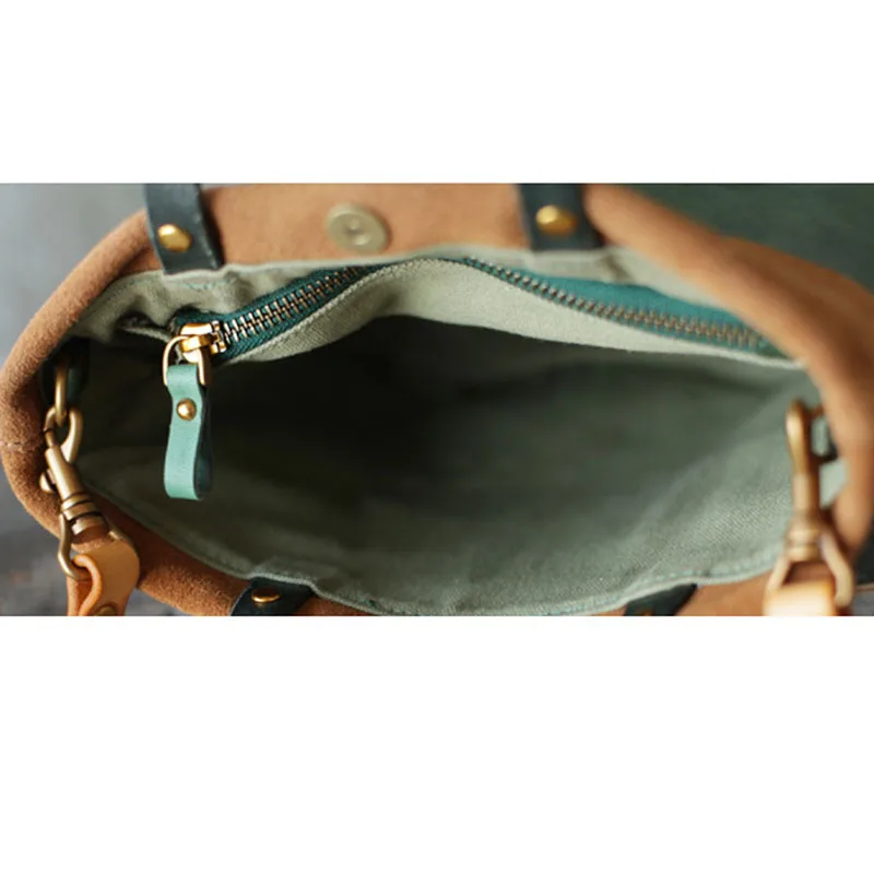 AETOO The first layer of soft cowhide green bucket bag retro small fresh women's bag summer new color leather small bag