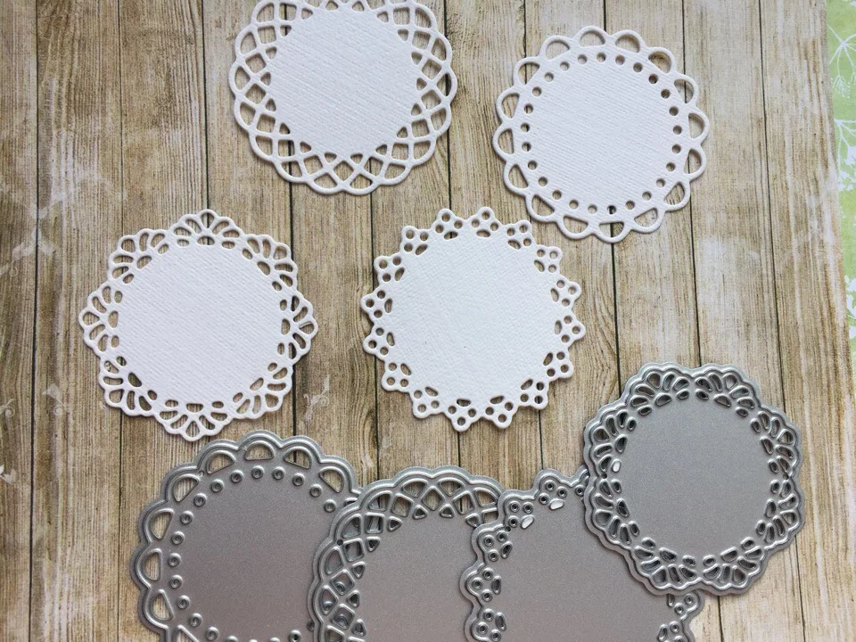 

Metal Cutting Dies 4pcs/set mini lace Doily circle New 2019 Scrapbooking Craft Dies cuts Cards making paper art diy 45x45mm