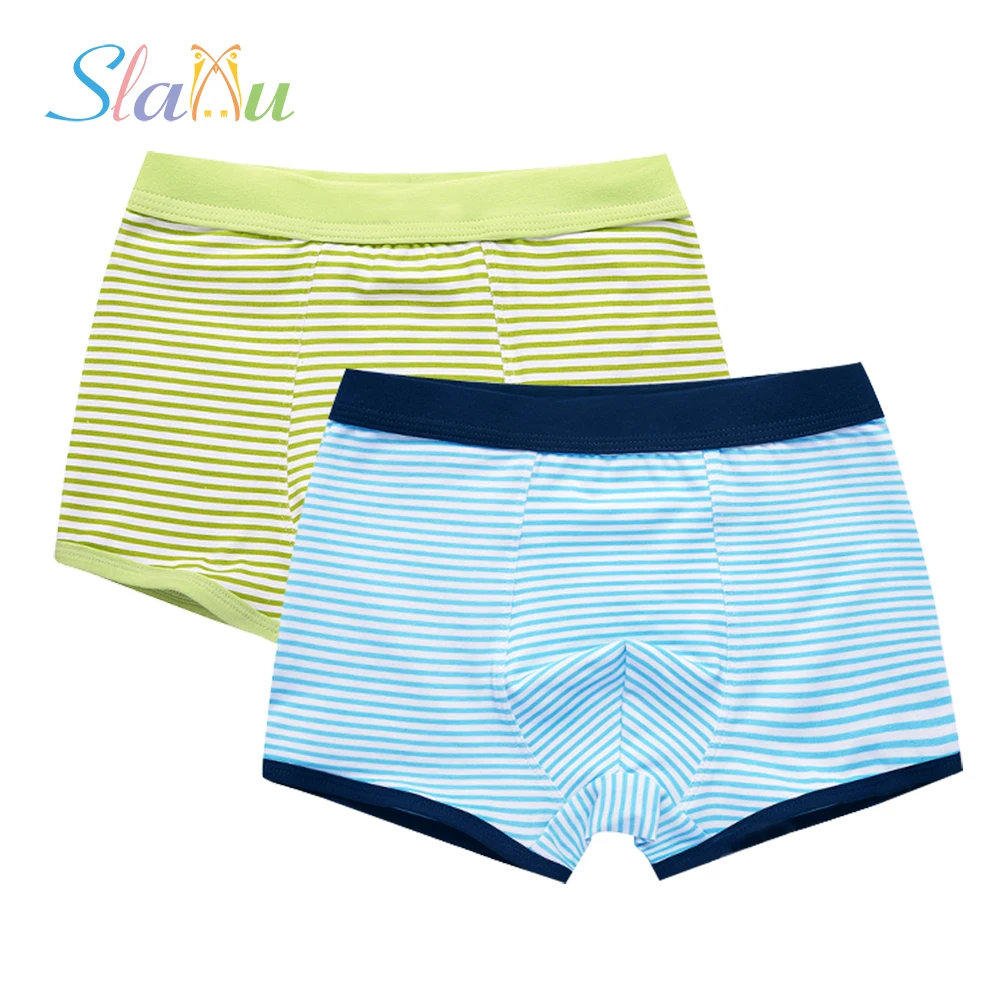 2 Pack Soft Cotton Stripe Children's Teenager Underwear Colorful Boys