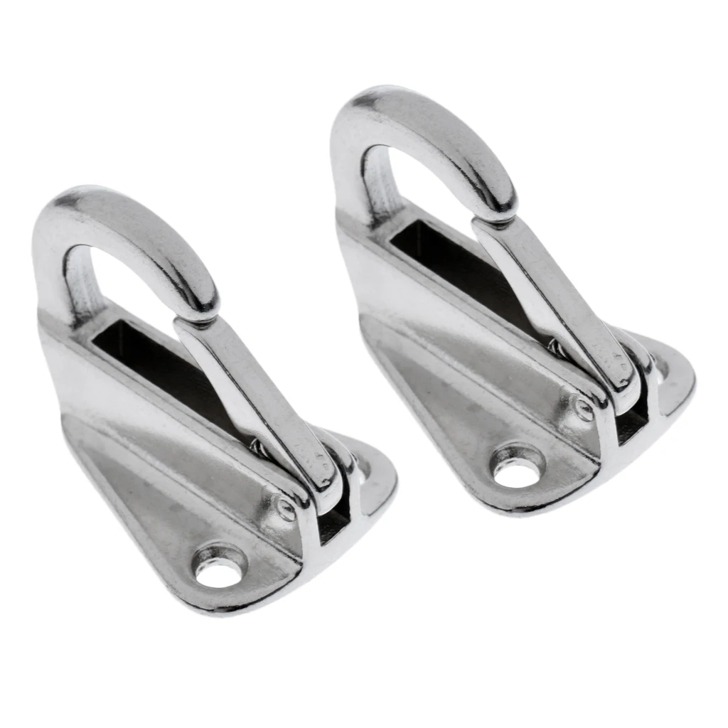 2 Pieces Stainless Steel 316 Fender Snap Hook Fending Hook Boat Ship Hardware 9mm