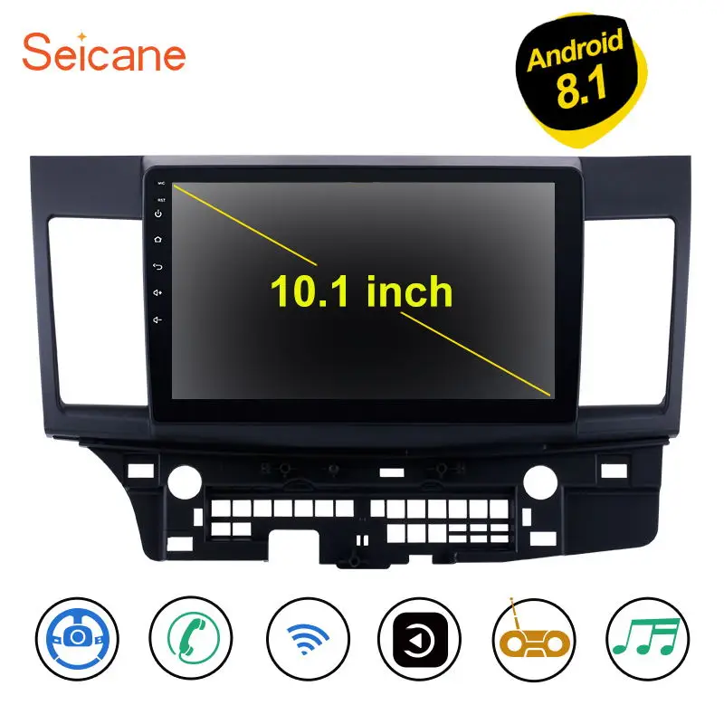 

Seicane For Mitsubishi Lancer-ex 2008 2009 2010 2011 2012 2013 2014 2015 Android 8.1 10.1 inch Car GPS Audio Multimedia Player