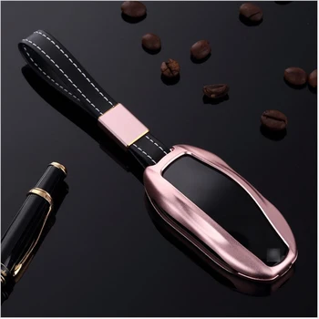 

High Class For Tesal Model S Aluminium Alloy Car Key Case Cover Key Shell Holder Business Style Car Accessories Male Multicolo
