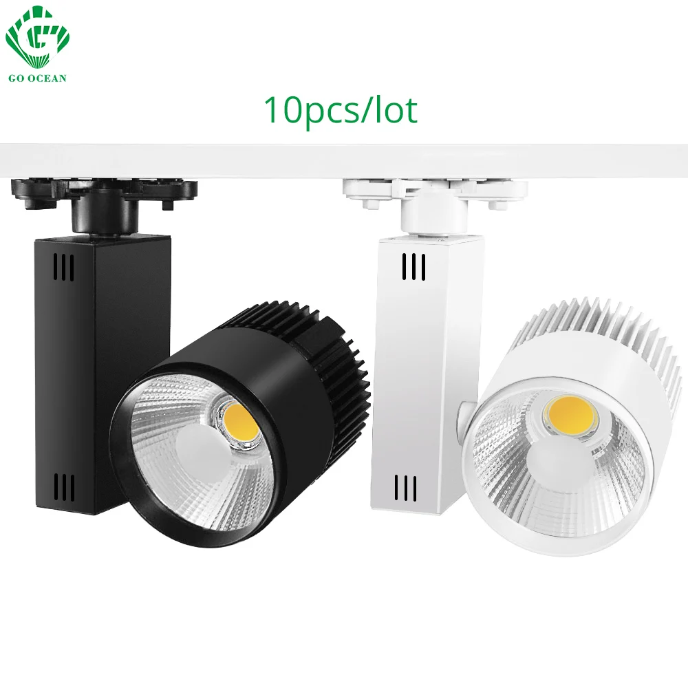 

LED Track Light Fixtures Kitchen Lighting Lamp Modern Spot Rail 10pcs/lot 20W Flexible Tracking Reflectors For Clothing Store