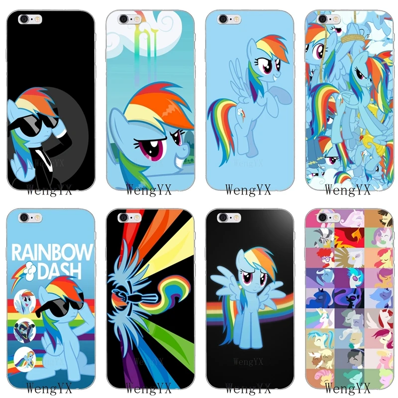 Цветной тонкий мягкий чехол для телефона my little pony rainbow dash Xiaomi Mi 6 A1 5 5s 5x mix max 2 Redmi Note 3