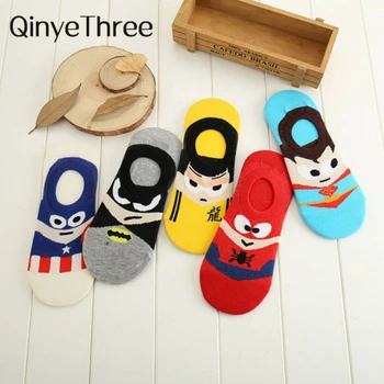 

Superman Batman Captain USA classical cartoon summer style happy socks character pattern Superheroes socks for man woman 35-40