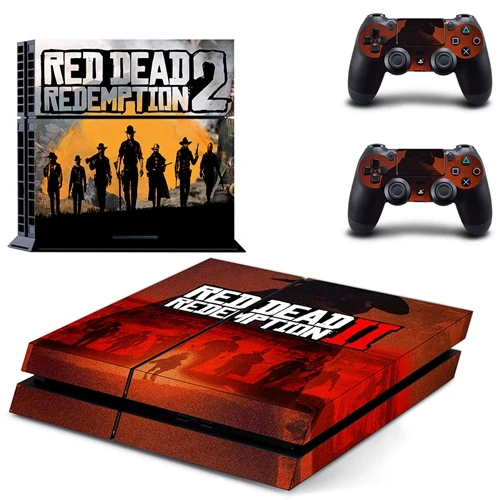 Красный Dead Redemption 2 PS4 Кожа Наклейка для sony playstation 4 консоль и контроллер для Dualshock 4 PS4 Кожа Наклейка - Цвет: GYTM2118