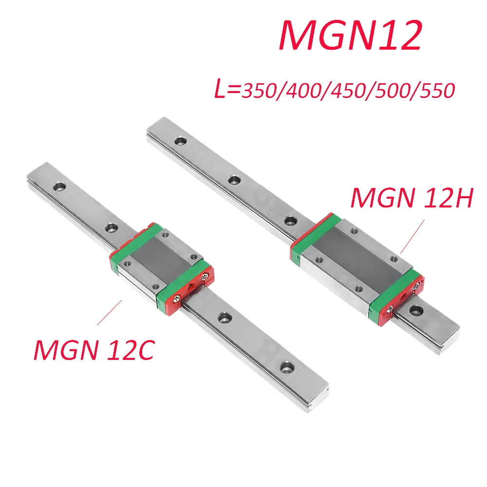 MGN12 линейной направляющей 12 мм 350 400 450 500 550 мм+ MGN12H или MGN12C перевозки 3d принтер с ЧПУ