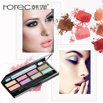 

ROREC Eye Shadow Palette Glitter&Shimmer 8Colors Glamorous eye shadow makeup palette highlighter light eyeshadow cosmetics brush