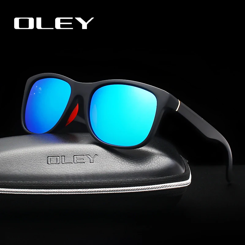 

OLEY Brand Design Polarized Sunglasses Men Driver Shades Male Vintage Sun Glasses For Men Spuare Mirror UV400 Oculos YA311