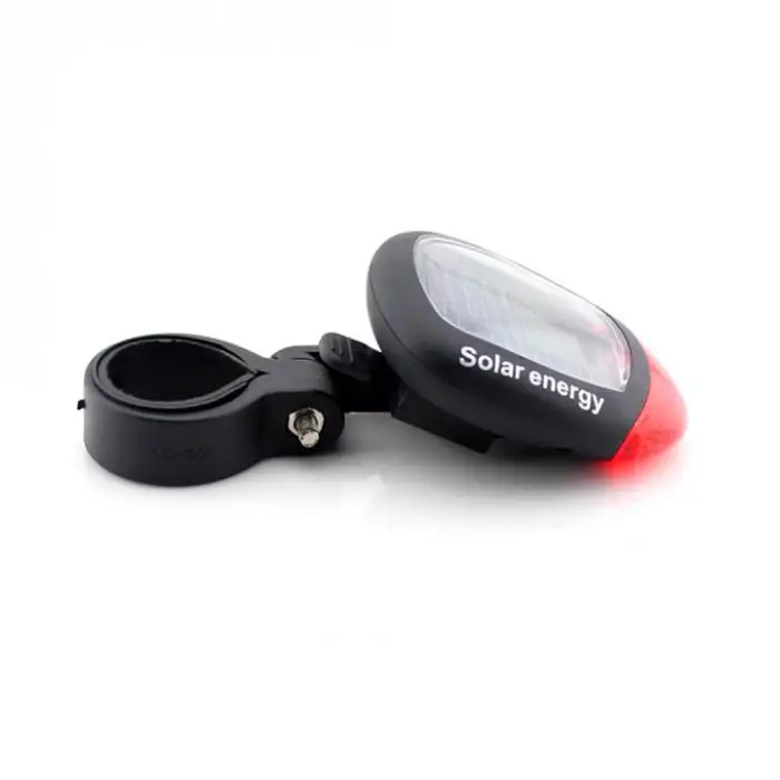 Discount Solar LED Bicycle Light Safety Night Cycling Lights Rear Flashlight Bike Lamp Backlight Taillight EDF88 4