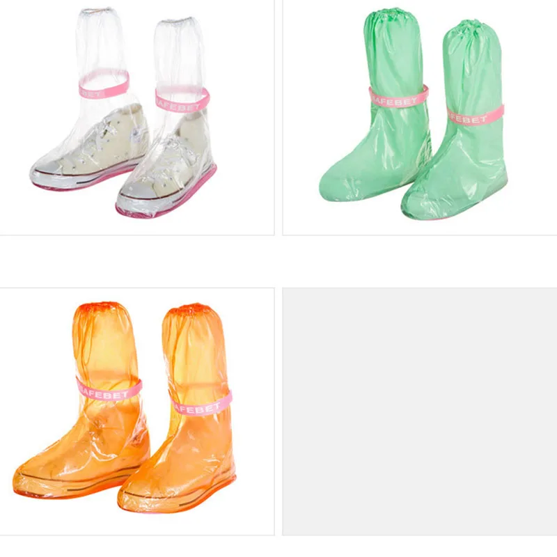 1 шт утолщенные ПВХ Нескользящие Многоразовые водонепроницаемые непромокаемые Нескользящие ботинки мужские и женские высокие трубы
