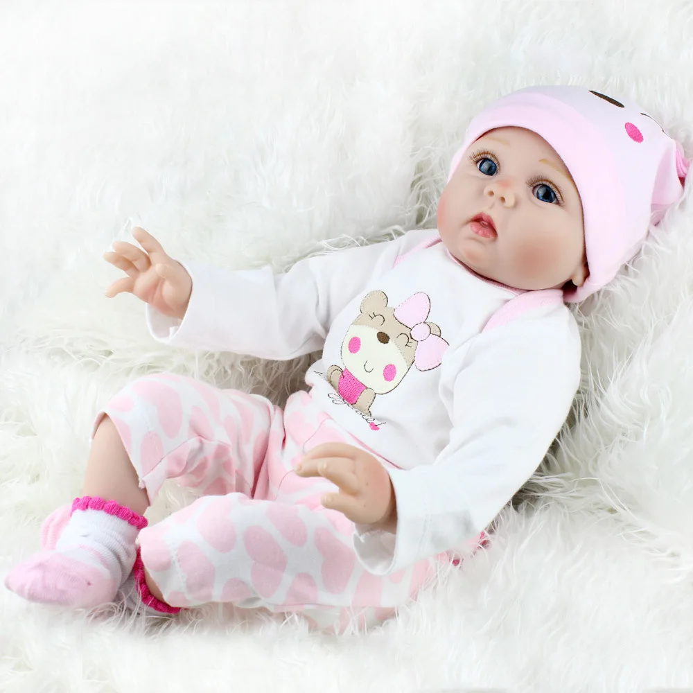 55 см силиконовые виниловые reborn baby doll игрушки реалистичные reborn boneca детские игрушки для девочек и мальчиков мягкое тело для детей подарок на день рождения для мамы