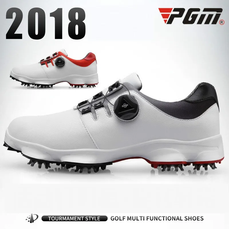Homens ao ar Sapatos de Golfe Respirável à Prova Cadarços de Golfe Tênis para Homens Pgm de Golfe Livre Desporto Masculino Anti-skid Água Girando Tamanho 39-45 d’