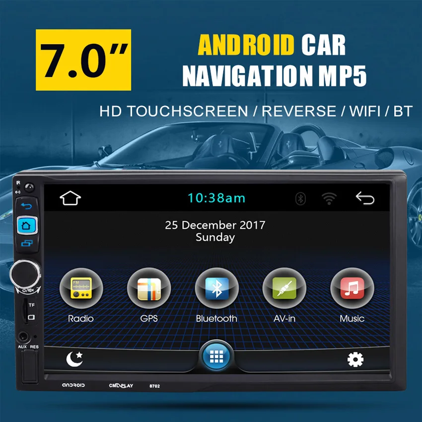 Excellent KANOR 2din Universal 7" Android Car Radio Stereo GPS Navigation Bluetooth USB SD Car Multimedia Player Audio Player Autoradio 1