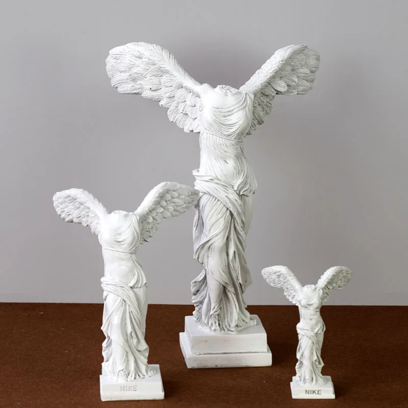 

European Victory Goddess Sculpture Statues Wings Angel Bar Cafe Decoration Resin Crafts High-grade Exquisite Ornaments