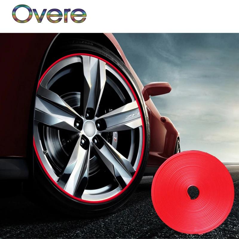 

Overe 1Set Car Wheels Rims Protector 8M Wheels Stickers For Ford Focus 2 3 Fiesta Mondeo MK4 Ranger Toyota Corolla chr RAV4