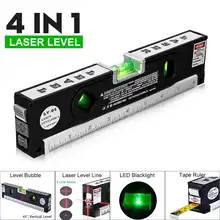 4 в 1 блистерные Лазерные уровни Вертикальная измерительная лента выравниватель лазерные маркировочные линии линейка электроинструмент