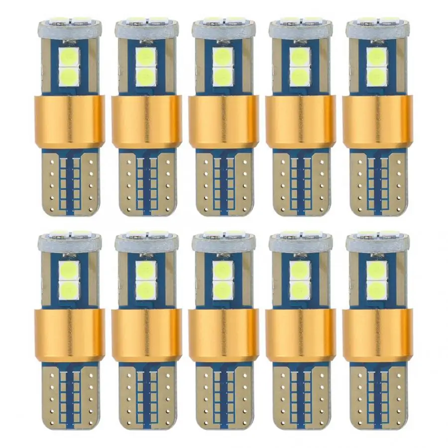 10pcs T10 3030 6SMD 12/24V Canbus LED Light Bulb Car Auto Wide Clearance Reading Indicator Lamp Bulbs White | Автомобили и
