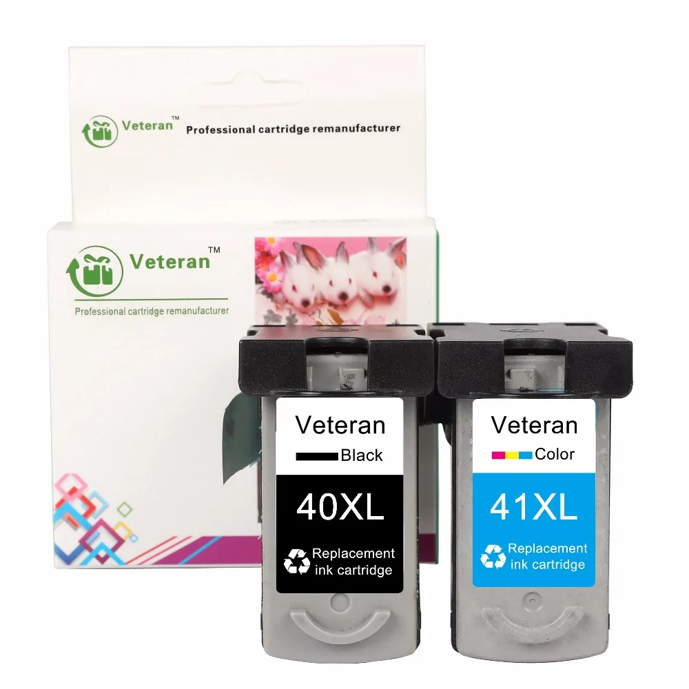 

Veteran PG40 CL41Ink Cartridge Compatible for Canon PG 40 CL 41 PIXMA iP1800 iP1200 iP1900 iP1600 MX300 MX310 MP160 MP140 MP150