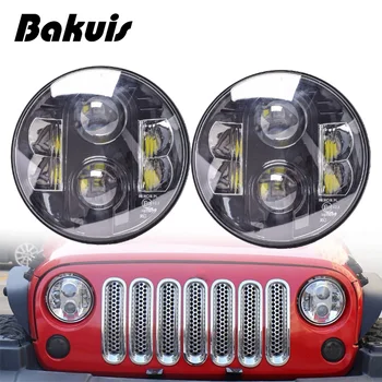 

Hot Sale E13 Approve Head Light 7 inch 80W Car Led Headlight With DRL For Jeep Wrangler