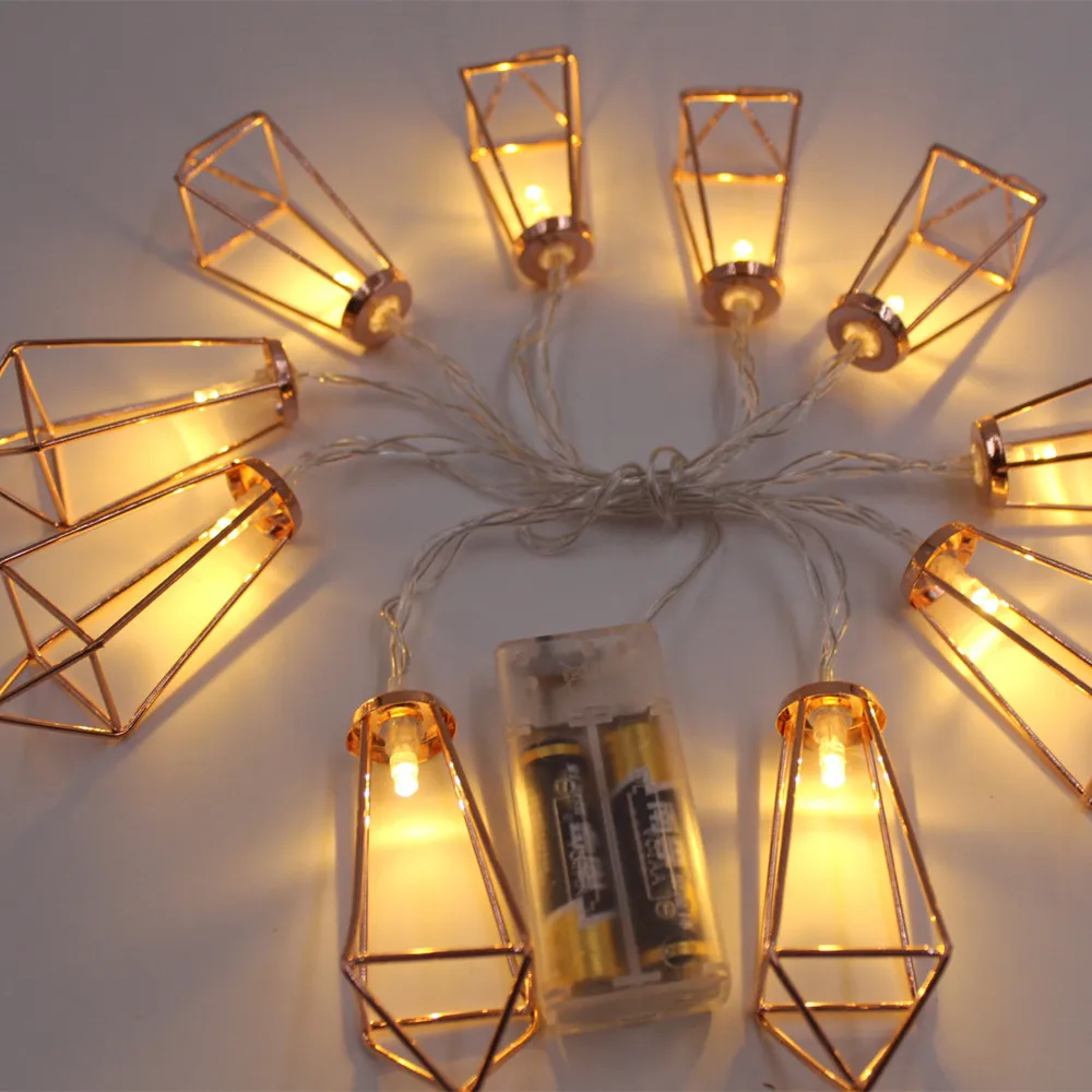 Светодиодный Сказочный светильник в форме сердца с бриллиантами 10 светодиодный s в стиле ретро, из железа, металла, Свадебная вечеринка, фонарь для оформления дома, струнная лампа#20