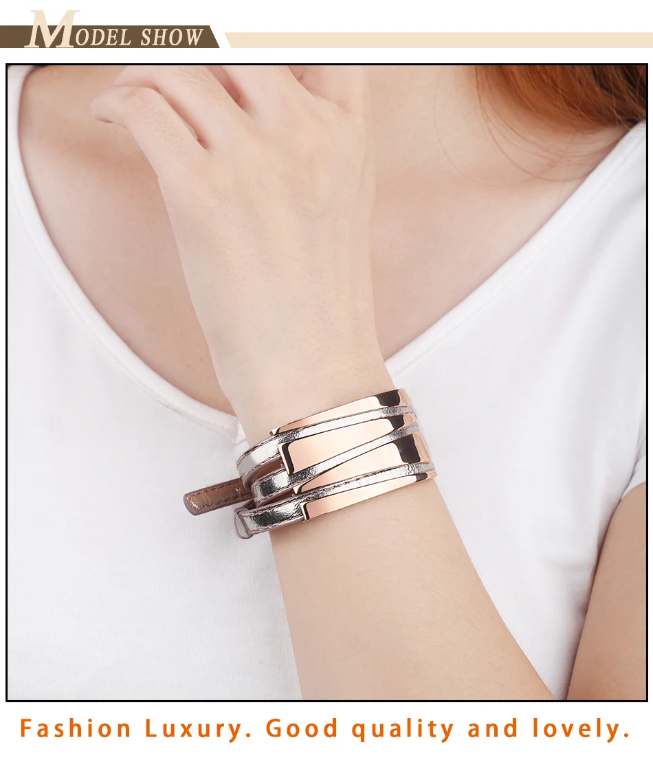 wide leather bracelets (7) pc