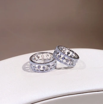 

Authentic 925 Sterling Silver Ring For Women Cubic Zirconia Clear CZ Girl Birtthday Wedding Party Gift Fine Jewelry Top Quality