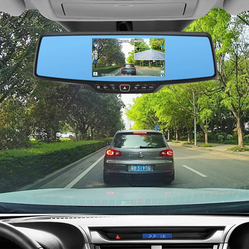Junsun ужин Full HD Автомобильный двойной Dashcam 1080 P приборная панель DVR авто зеркало