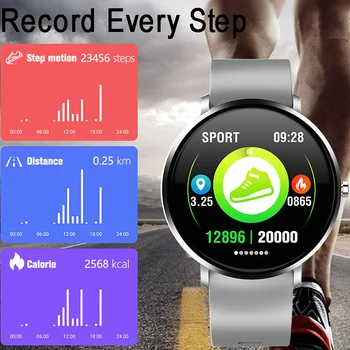 

Steps Smart Wristband Full Touch Screen Calories Counting Smart Watch Real Time Heart Rate Blood Oxygen Tracker Smart Bracelet