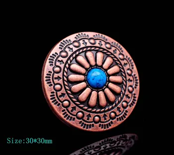 Southeast American Style Flower Engraved Turquoise Concho For Belt Leathercraft Wallet Decor Screwback Lot 10pc
Southeast American Style Flower Engraved Turquoise Concho For Belt Leathercraft Wallet Decor Screwback Lot 10pc