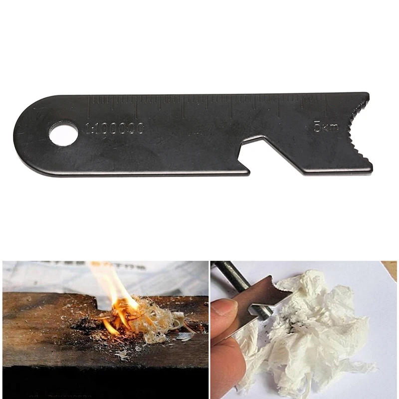 

Useful Outdoor camping hiking survival flint scraper square type outdoor survival tool