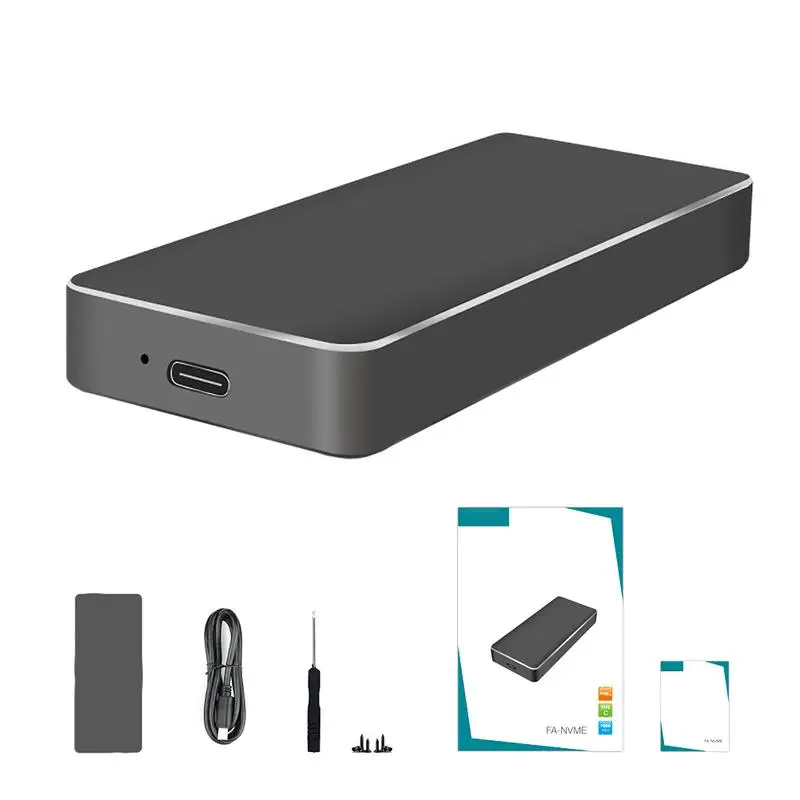 

Aluminum Alloy Type-C NGFF (M2) To USB 3.1 SSD HDD Enclosure TYPE C To USB Cable HDD Housing Box Case for 2.5"Hard Drive