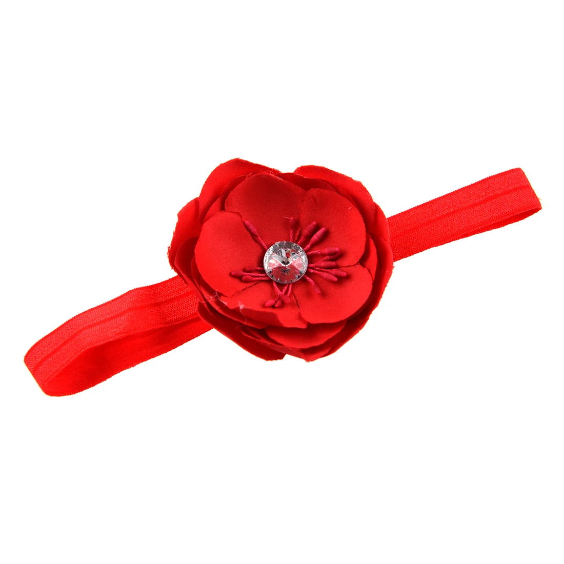 

Infant Girl Baby Toddler Flower Headband red