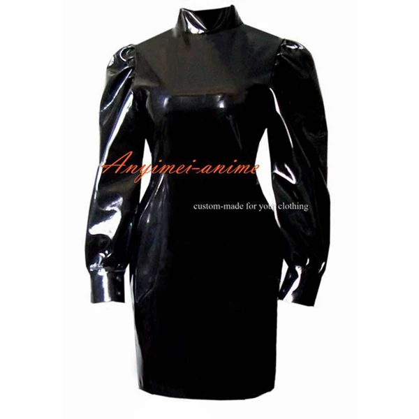 

Sissy Maid Gothic Lolita Punk Black Pvc Dress Cosplay Costume Tailor-made[G292]