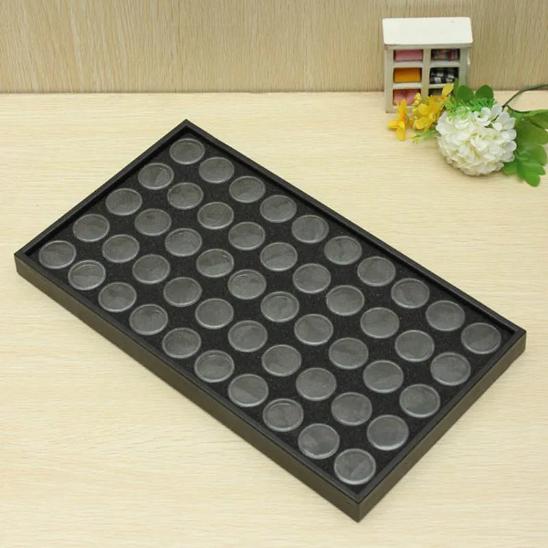 

Hot 50 Pots Nail Art Manicure Empty Glitter Dust Powder Jewelry Display Box Cases Decorations Storage Plate Tool wyt77