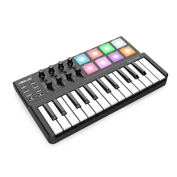 

WORLDE Panda MINI 25-Key Ultra-Portable USB MIDI Keyboard Controller 8 Colorful Backlit Trigger Pads with 8 control buttons